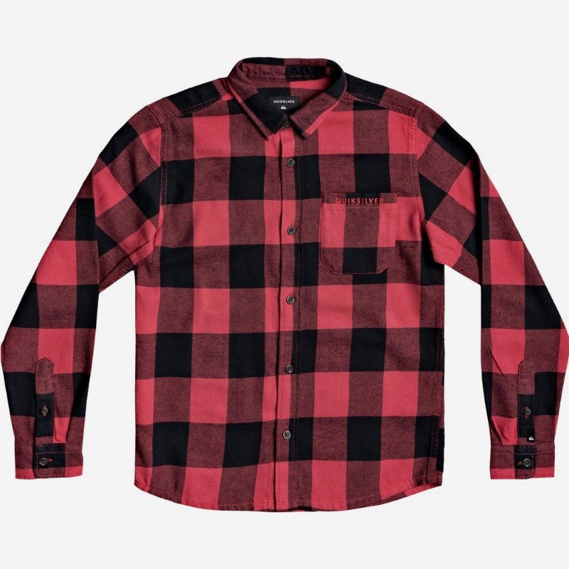 Motherfly Flannel - Long Sleeve Shirt - Red - Quiksilver