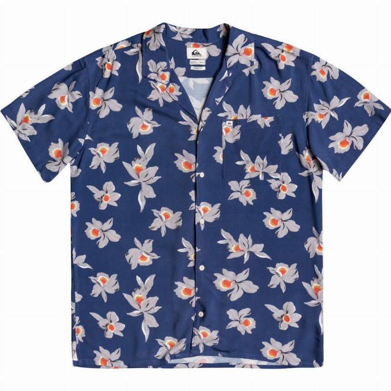 Mystic Sessions - Short Sleeve Shirt for Men - Blue - Quiksilver