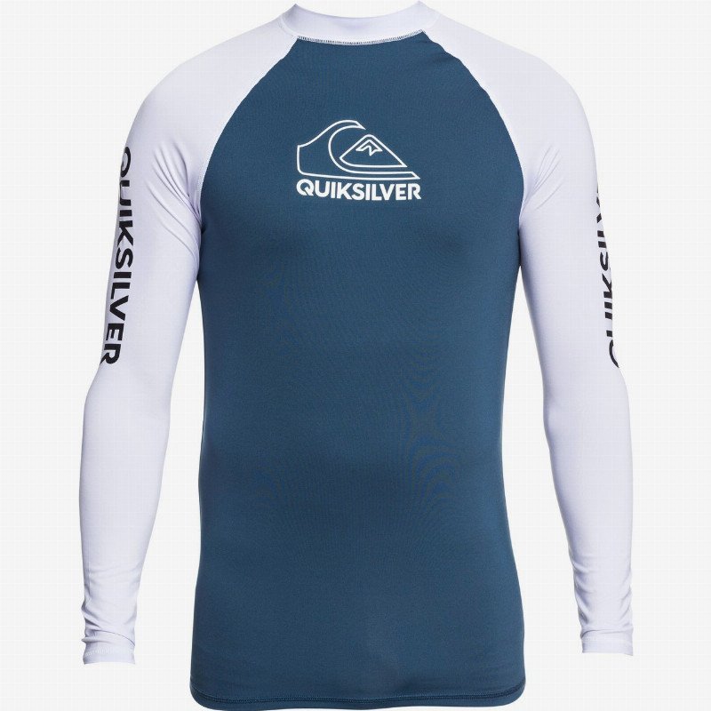 On Tour - Long Sleeve UPF 50 Rash Vest for Men - Blue - Quiksilver