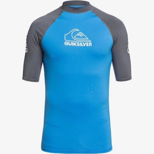 On Tour - Short Sleeve UPF 50 Rash Vest for Men - Blue - Quiksilver