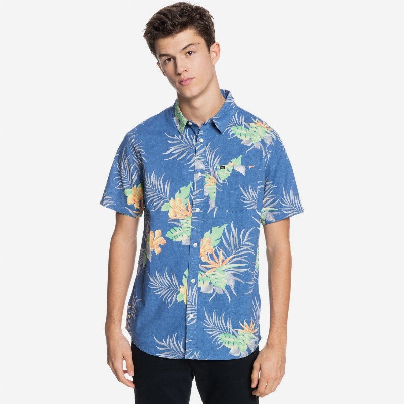 Paradise Express - Short Sleeve Shirt for Men - Blue - Quiksilver