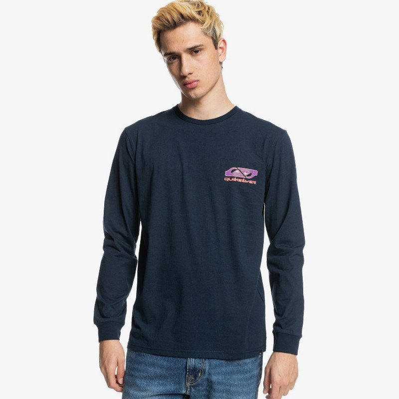 Return To The Moon - Long Sleeve T-Shirt for Men - Blue - Quiksilver