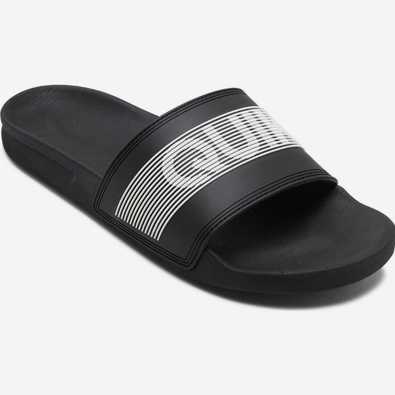 Rivi Wordmark Slide - Slider Sandals for Men - Black - Quiksilver