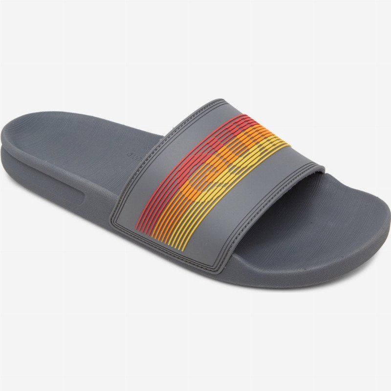 Rivi Wordmark Slide - Slider Sandals for Men - Grey - Quiksilver