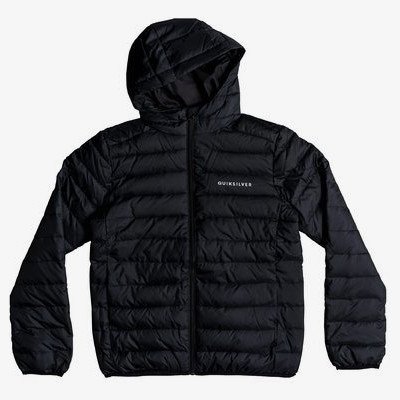 SCALY - WATER-RESISTANT PUFFER JACKET FOR BOYS 8-16 BLACK