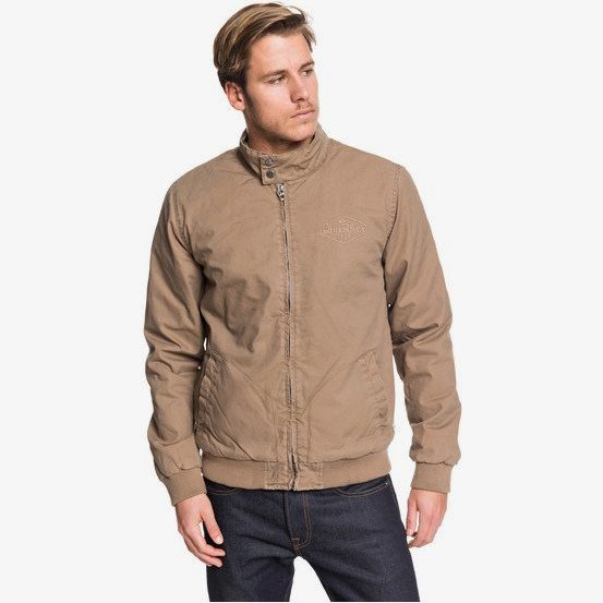 Stapilton - Zip-Up Canvas Jacket for Men - Grey - Quiksilver