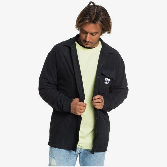 Quiksilver STM POLAR FLEECE OVERSHIRT FOR MEN BLACK