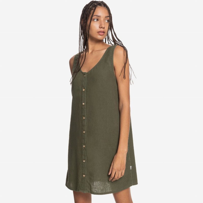 Summerside - Linen Dress for Women - Green - Quiksilver