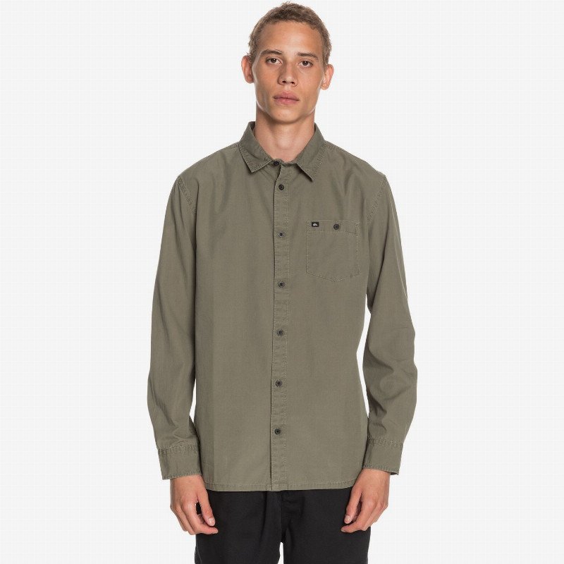 Taxer - Long Sleeve Shirt for Men - Green - Quiksilver
