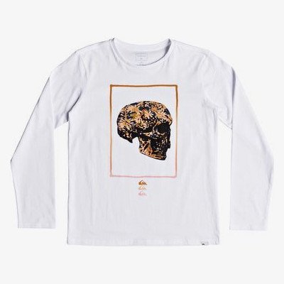 THE FACE - LONG SLEEVE T-SHIRT FOR BOYS 8-16 WHITE