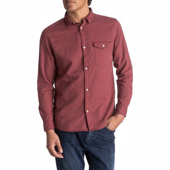 TIME BOX - LONG SLEEVE SHIRT FOR MEN RED