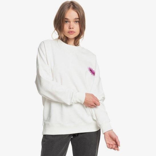 Tribal Areas - Organic Sweatshirt for Women - White - Quiksilver