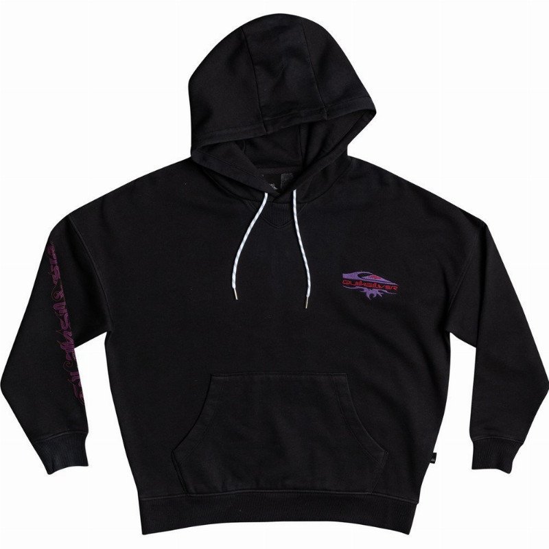 TRIBAL TIES - ORGANIC HOODIE FOR WOMEN BLACK