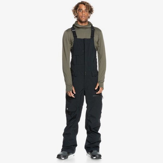 Utility - Shell Snow Bib Pants for Men - Black - Quiksilver