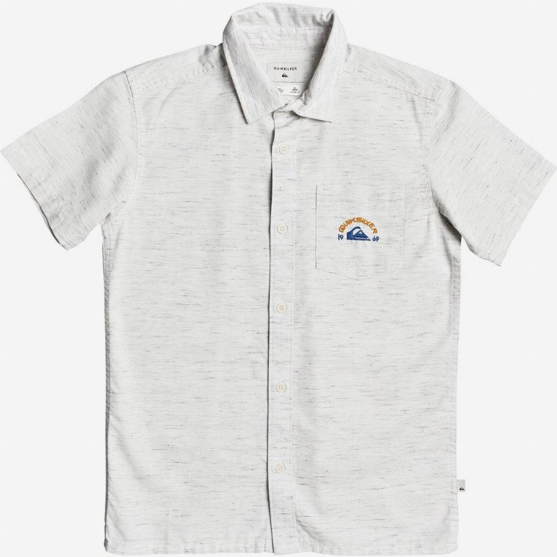 Waikato Iso - Short Sleeve Shirt for Boys 8-16 - White - Quiksilver