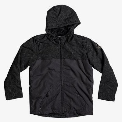WANNA DWR - WATER-REPELLENT HOODED JACKET FOR BOYS 8-16 BLACK