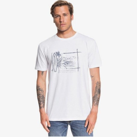 WATERMAN SIMPLE LINES - T-SHIRT FOR MEN WHITE