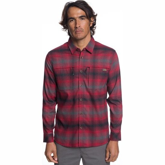 WATERMAN THERMO HYPER FLANNEL - TECHNICAL LONG SLEEVE SHIRT FOR MEN RED
