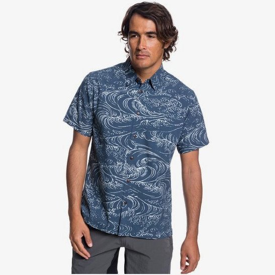 WATERMAN WIND AND WAVES - SHORT SLEEVE SHIRT FOR MEN BLUE