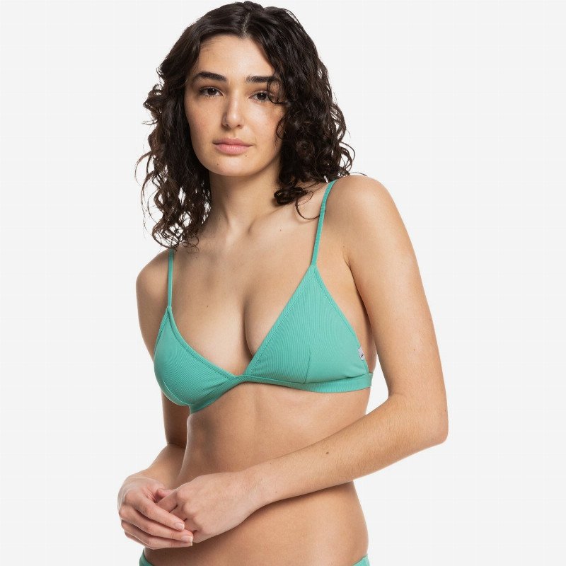 Quiksilver Womens Classic - Recycled Bralette Bikini Top for Women - Green - Quiksilver