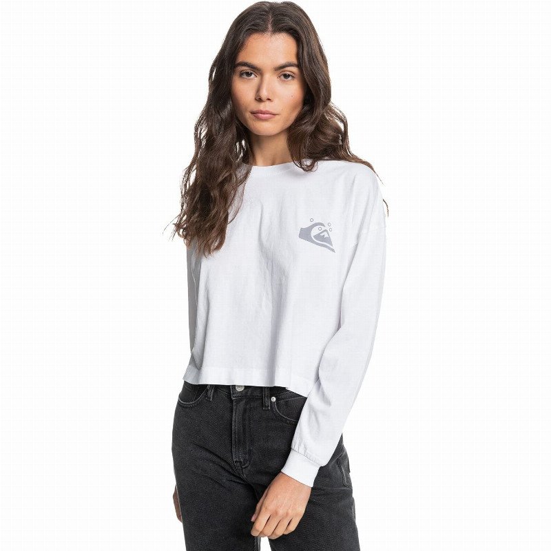 Women's oversized crop - organic long sleeve t-shirt for women