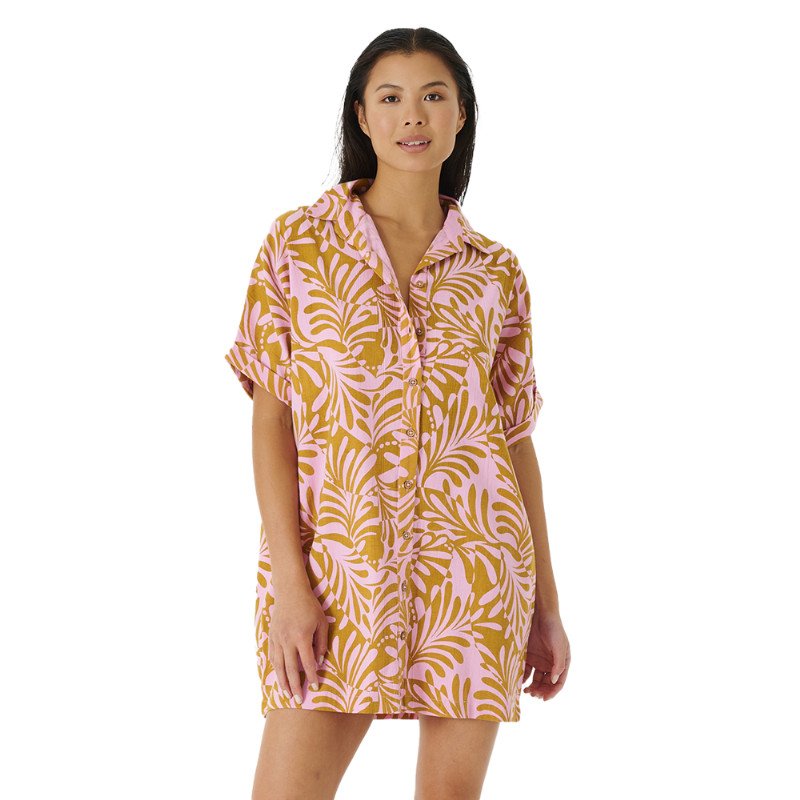 Rip Curl Afterglow Shirt Dress - Pink