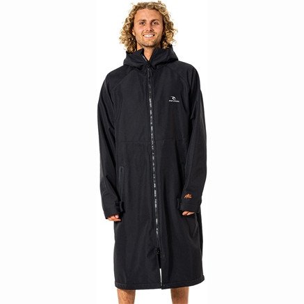 ANTI-SERIES HOODED PONCHO - BLACK