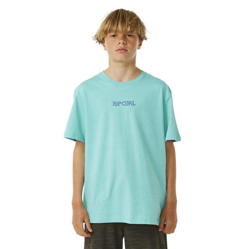 Rip Curl Boys Lost Island Art T-Shirt - Aqua