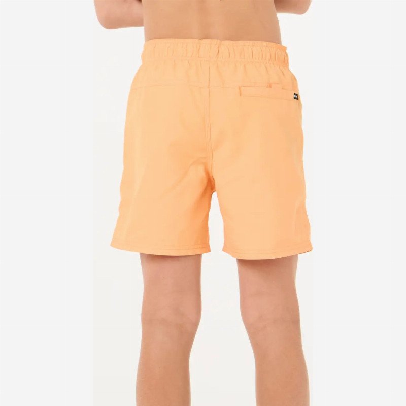Boys Offset Volley Shorts in Mandarin Zest
