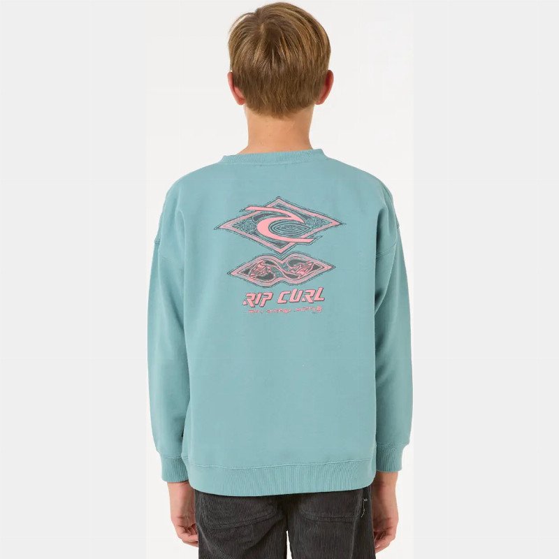 Boys Raw Energy Sweatshirt in Blue Lagoon
