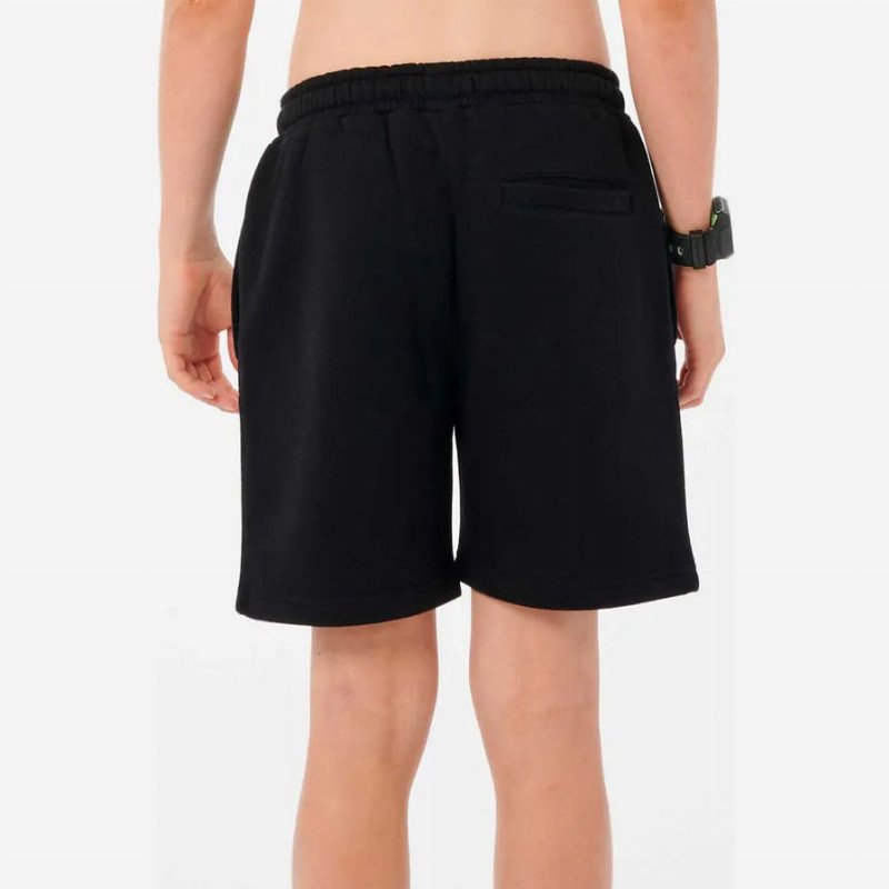 BOYS SEARCH ICON FLEECE SHORTS IN BLACK