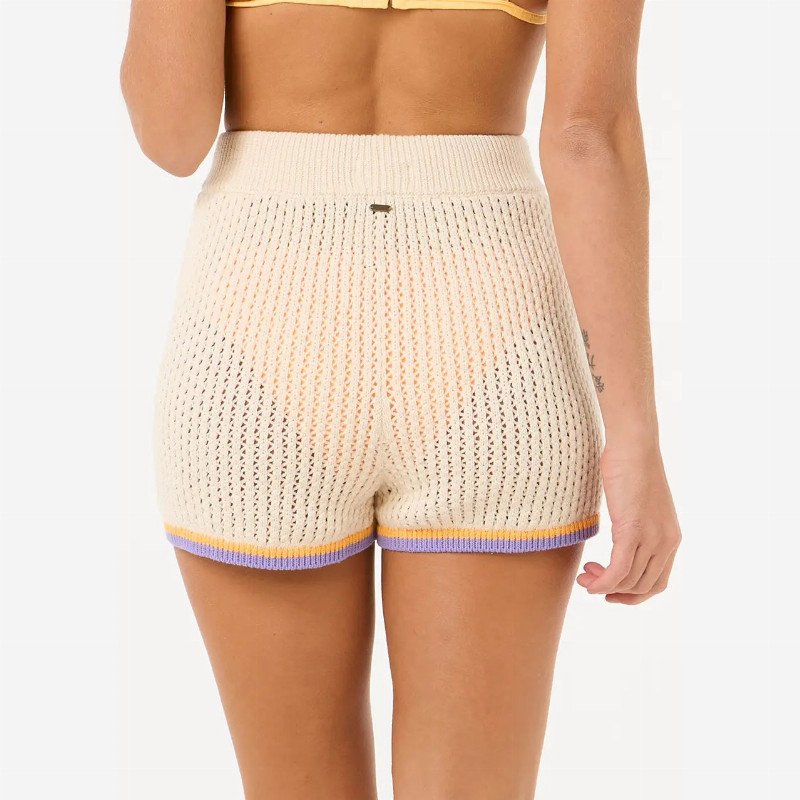 Cala Vadella Crochet Walkshorts in Off White