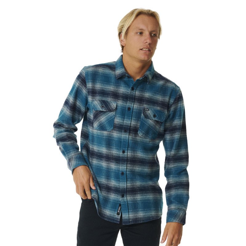 Rip Curl Count Flannel Shirt - Mineral Blue