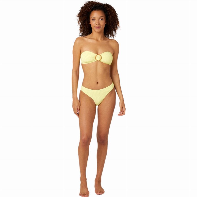CUSTOM RIB FULL BIKINI BOTTOMS - LIGHT YELLOW