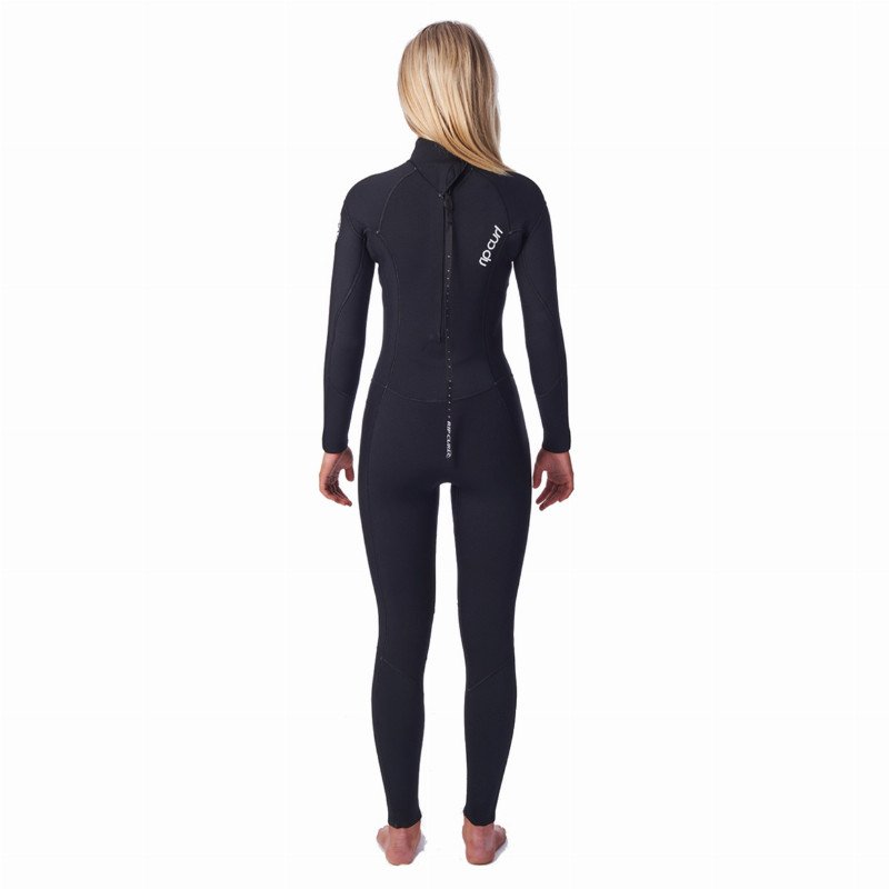 Dawn Patrol 4/3mm Back Zip Wetsuit in Black