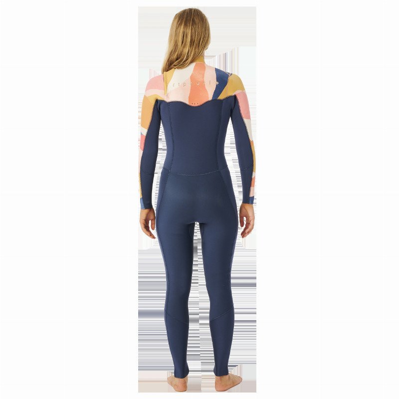 Dawn Patrol 4/3mm Chest Zip Wetsuit in Peach