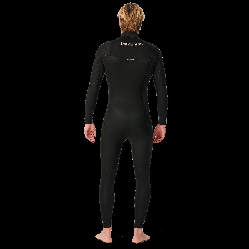 Dawn Patrol Perf 3/2mm Chest Zip Wetsuit in Black