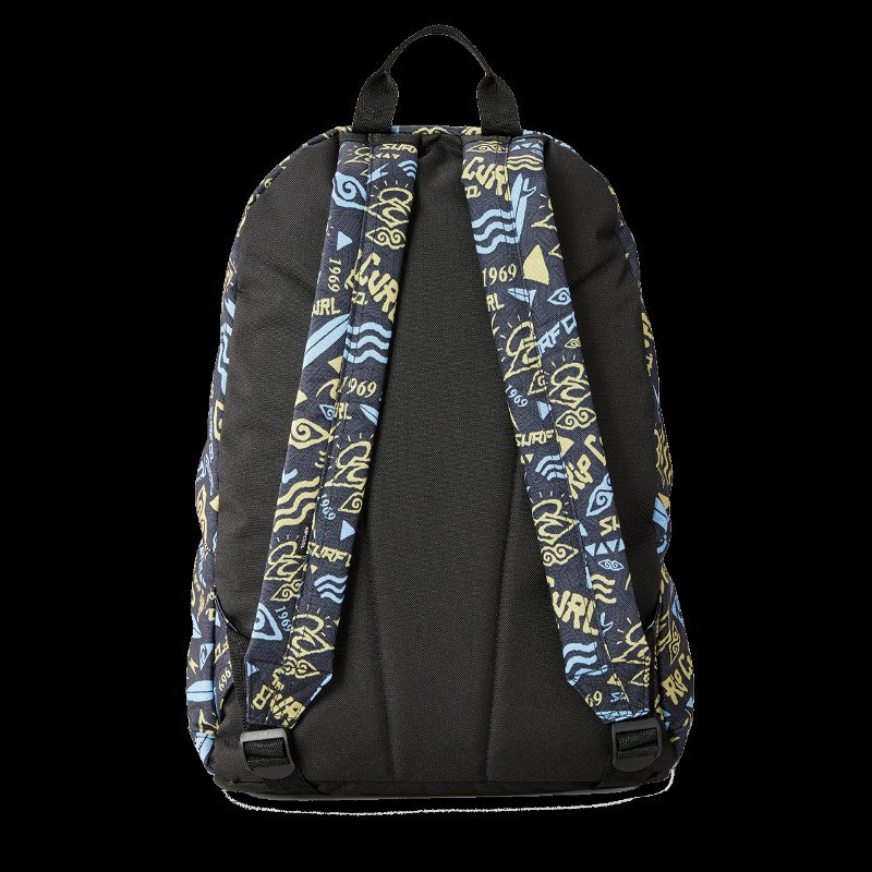Double Dome Backpack in Black & Yellow