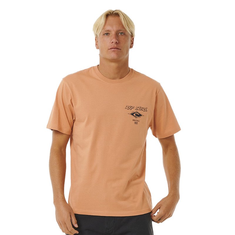 Rip Curl Fade Out Icon T-Shirt - Clay