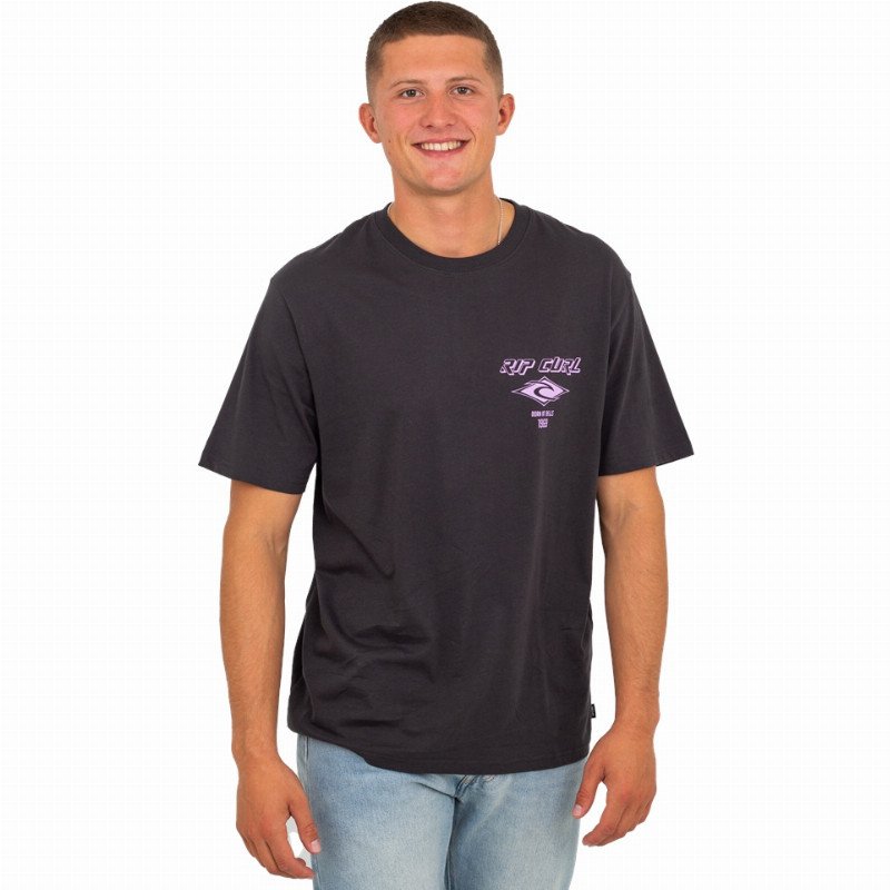 FADE OUT T-SHIRT - BLACK & PURPLE