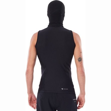 Rip Curl Flash Bomb Hooded Polypro Thermal Rash Vest - Black