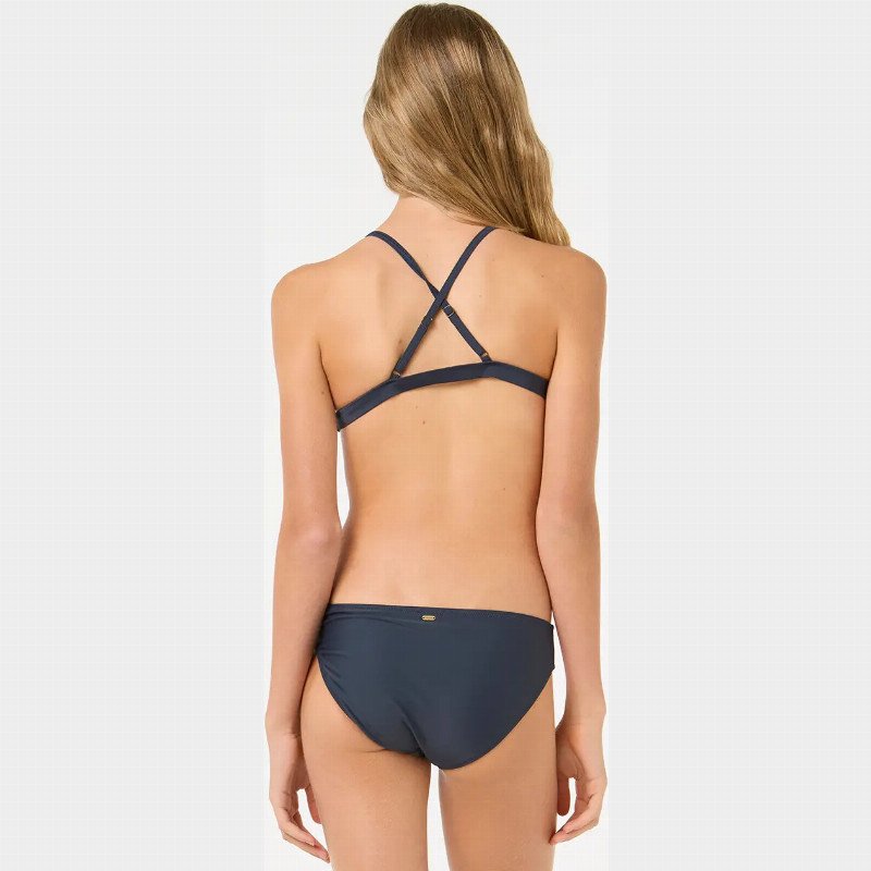 Girls Block Party Bikini Set in Navy, Pink & Yellow