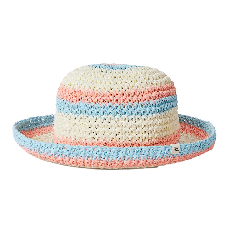 Rip Curl Girls Sun Stripe Crochet Hat - Pink