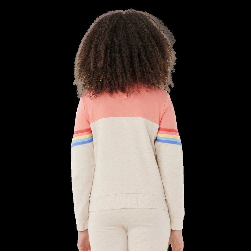 Girls Surf Revival Sweatshirt in Oatmeal Marle