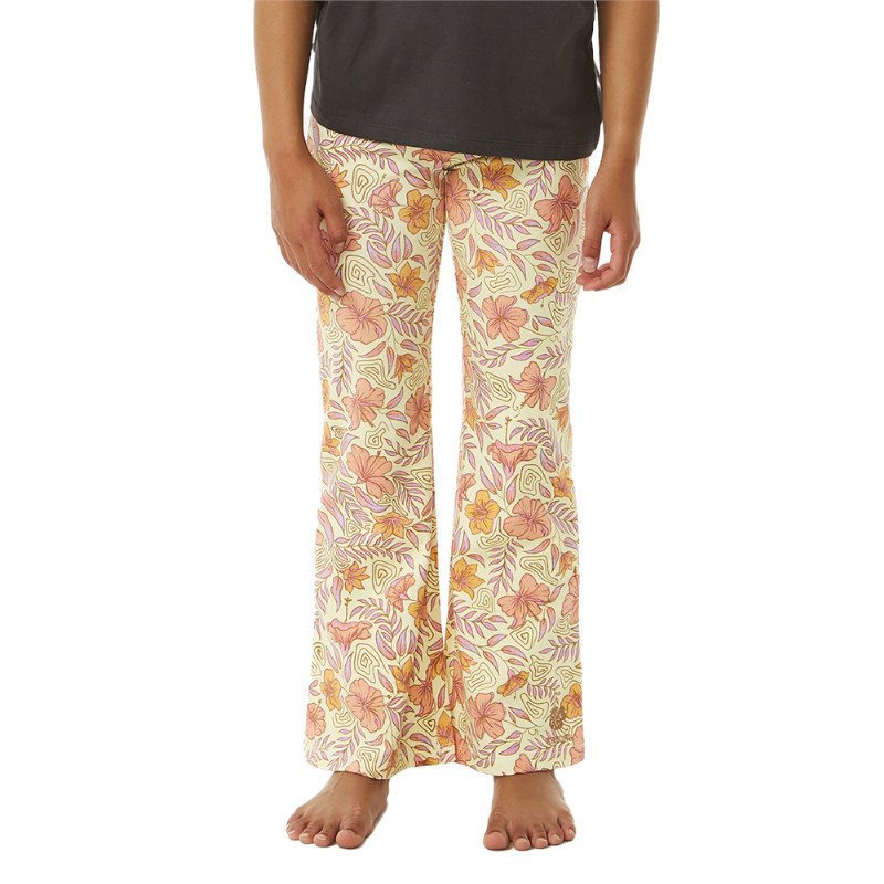 Rip Curl Girls Tropic Floral Bell Trousers - Lemon Ice