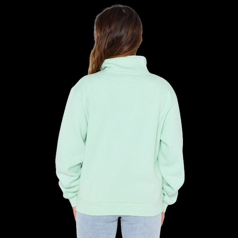 Half Zip Fleece in Light Aqua