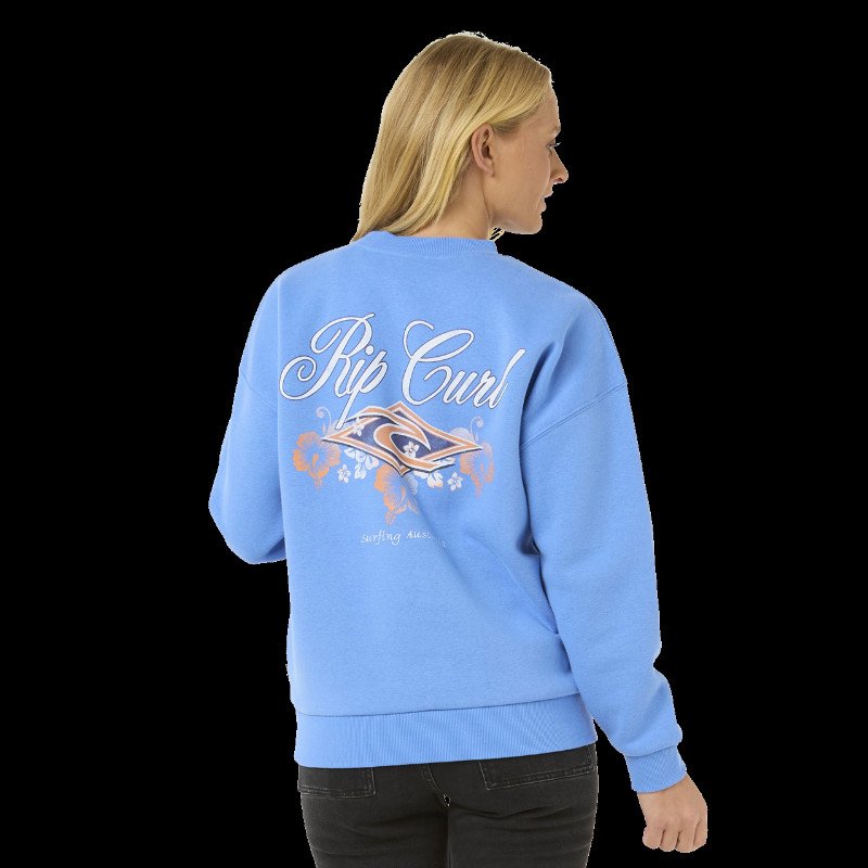Hibiscus Diamond Heritage Sweatshirt in Blue