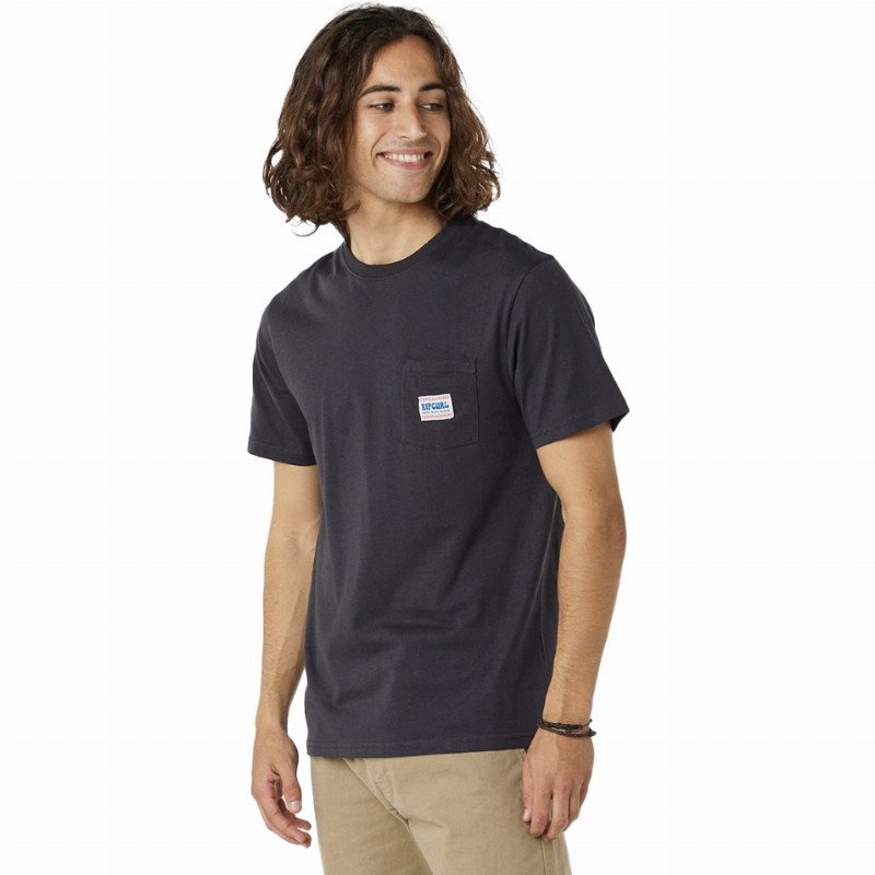 Rip Curl Horizon Badge T-Shirt - Washed Black