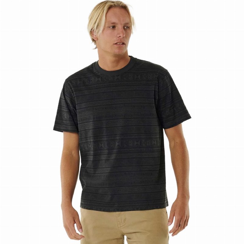 Rip Curl Land Lines T-Shirt - Washed Black