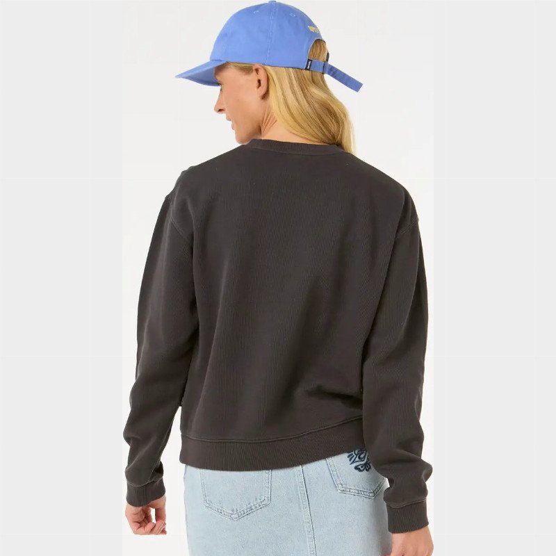 Luna Relaxed Sweatshirt in Washed Black